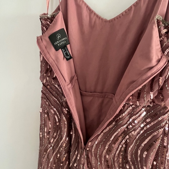 Adrianna Papell Beaded Sequin Pink Mini Dress - Picture 3 of 3